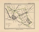 Historische kaart, plattegrond van gemeente Noorddijk in Groningen uit 1867 door Kuyper van Kaartcadeau.com