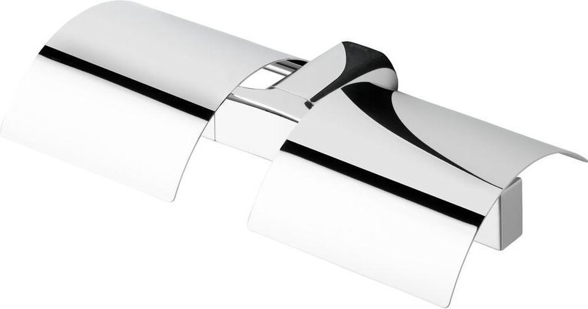 Geesa Wynk Toiletrolhouder met klep dubbel - Chroom