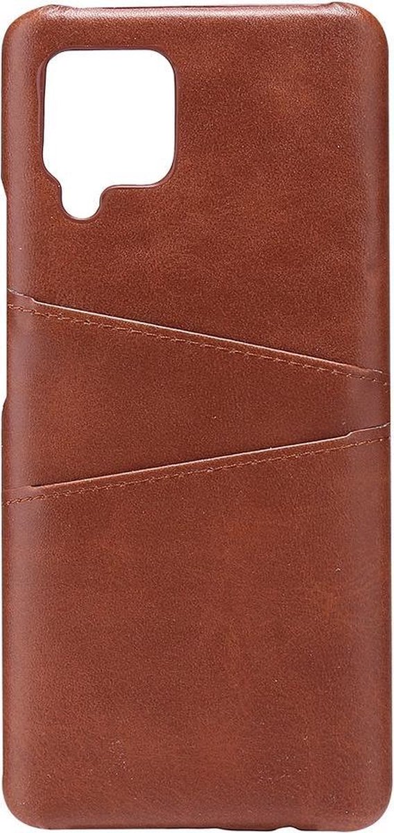 Shop4 - Samsung Galaxy A42 5G Hoesje - Harde Back Case Cabello met Pasjeshouder Bruin