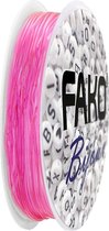 Fako Bijoux® - Elastisch Nylon Draad - Rijgdraad - Sieraden Maken - 0.6mm - 9 Meter - Roze