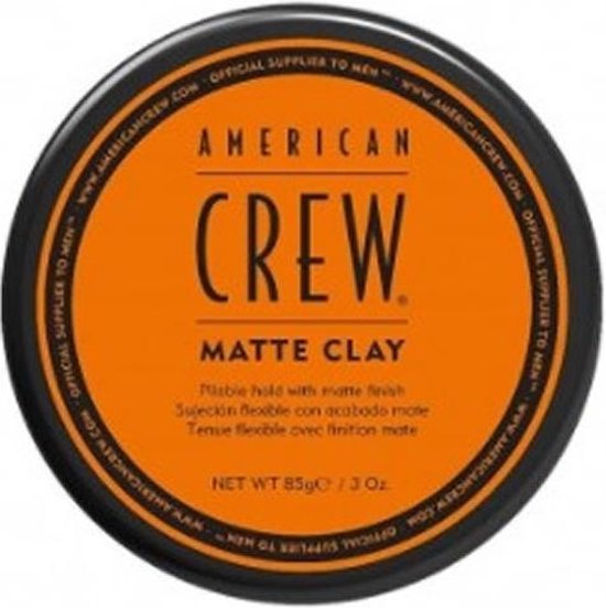 American Crew Matte Clay deksel met oranje label