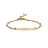 Key moments 8KM-BC0099 Stalen armband - Dames - Plaat - INFINITY - 16,5 + 3 cm - Gourmetschakel -  Staal - Gold Plated