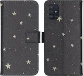 iMoshion Design Softcase Book Case Samsung Galaxy A51 hoesje - Stars Gold