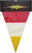 Plastic vlaggenlijn rood/wit/geel carnaval 10 meters - kleuren van Den Bosch