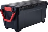 IRIS Powerbox Opbergbox - 170L - Kunststof - Zwart/Rood