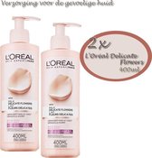 2x L'Oréal Delicate Flowers Reinigingsmelk- 400ml