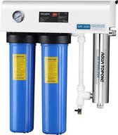 Système de purification d'eau professionnel Easy-Install VHI-SPS203 adapté à l'eau du robinet. Boire, se doucher et cuisiner avec de l'eau potable filtrée pure, purifiée de tous contaminants, bactéries et virus (corona).