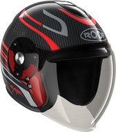 ROOF Jet Helm Voyager Arrow Carbon Red-Steel L