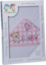 Gamberritos Badcape Baby Junior 100 X 100 Cm Katoen Roze