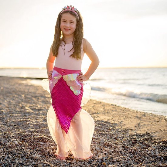 Great pretenders - Mermaid glimmer skirt - zeemeerminstaart - pink - 5-6 jaar