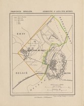 Historische kaart, plattegrond van gemeente St. Anna-ter-Muiden in Zeeland uit 1867 door Kuyper van Kaartcadeau.com
