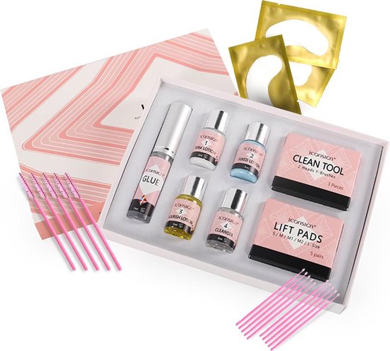 Wimperlifting Set - Lash Lift Kit met Sterke Lijm - Wimperserums met Wenkbrauw Gel - Lash Lift Set - Wimperkruller