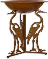 Wexdeco Vuurschaal - IJzer - 85 x 64,5 x 64,5 cm - Vuurkorf - Design met 3 Kraanvogels