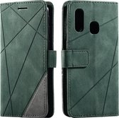 Book Case Samsung Galaxy A20e | Hoogwaardig PU Leren Hoesje | Lederen Wallet Case | Luxe Uitstraling | Telefoonhoesje | Pasjeshouder | Portemonnee | Groen