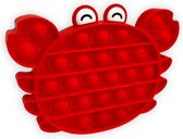 Fidget pop it - Krab - Crab - Fidgets - Fidget toys - Tik Tok - Rood