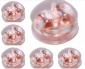 6 luxe silicone allergievrije oorbelachterkantjes -rose gold- Charme Bijoux