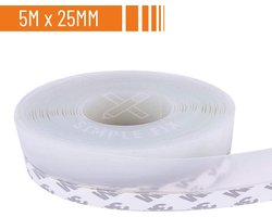 Simple Fix Tochtstrip Deuren - 5m x 2,5cm - Transparant - Tochtstopper voor Deur en Raam - Zelfklevende 3M-plaklaag - Isolerend - Tochtband