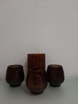 3 waxinelichtjeshouders en 1 lichthouder