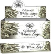 2 pakjes - Wierook - Green Tree - Green Tree Wierook – Premium Masala - Californian White Sage - Californian - White - Sage - Witte Salie - Salie - Wit - 15 gram per doosje