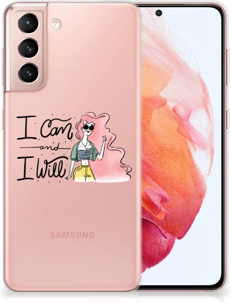 Samsung Galaxy S21 Telefoonhoesje met Naam i Can