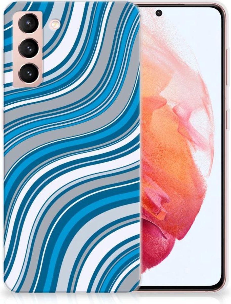 Samsung Galaxy S21 TPU bumper Waves Blue