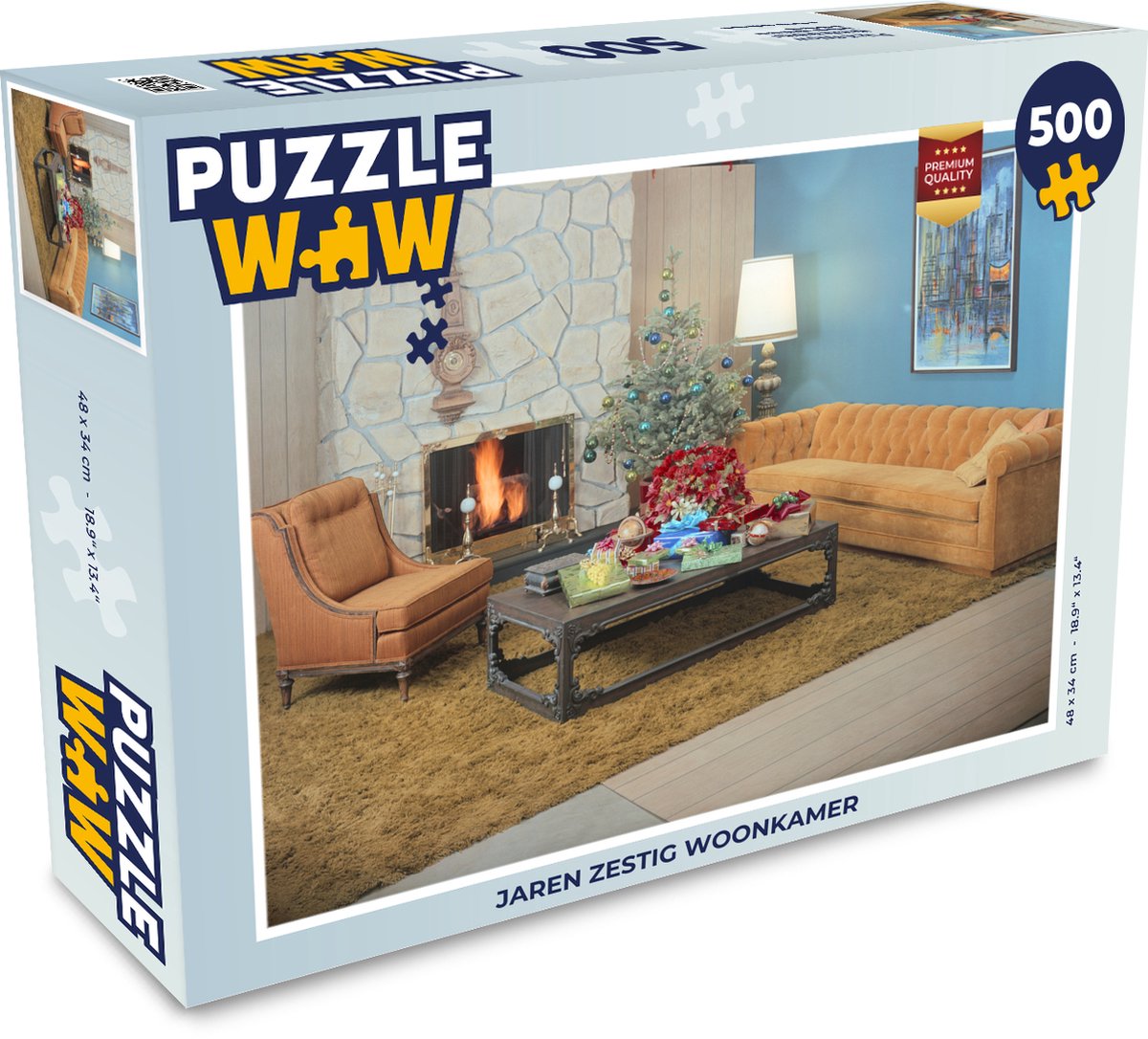 Karu Realistisch In de genade van Puzzel 500 stukjes Jaren 60 - Jaren zestig woonkamer - PuzzleWow heeft  +100000 puzzels | bol.com