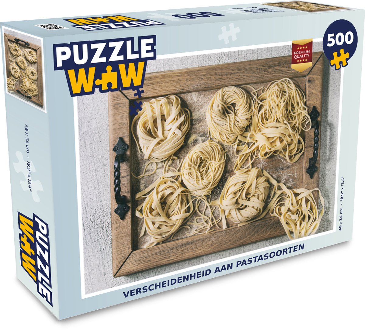Puzzle pâtes italiennes 500 pièces - Variété de types de pâtes | bol.com