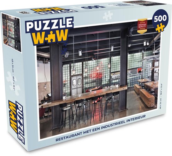 Puzzel 500 stukjes Restaurant - Restaurant met een industrieel interieur -  PuzzleWow... | bol.com