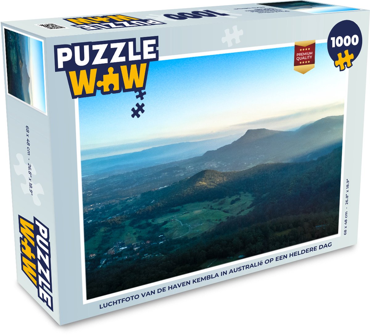 Afbeelding van product Puzzel 1000 stukjes volwassenen Wollongong 1000 stukjes - Luchtfoto van de haven Kembla in Australië op een heldere dag - PuzzleWow heeft +100000 puzzels