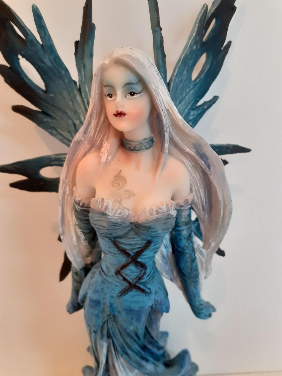 Elfes figurines elfe avec robe bleue par Mayer Chess 29x13x10 cm