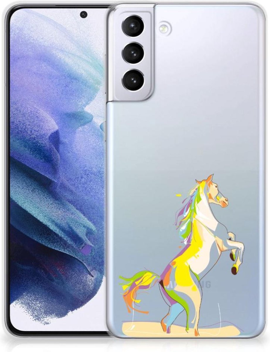 Samsung Galaxy S21 Plus Telefoonhoesje met Naam Horse Color