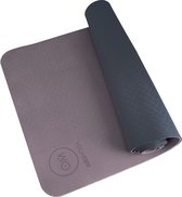 Yogamat Earth Lotus Design Antraciet/ bruin