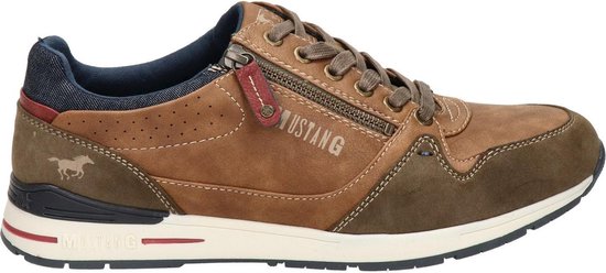 Aquarium zwak lever Mustang heren sneaker - Cognac - Maat 46 | bol.com