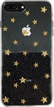 Casies Apple iPhone 7/ 8/ SE 2020 Star Case - Hoesje met sterretjes en glitters - Soft case TPU - transparant