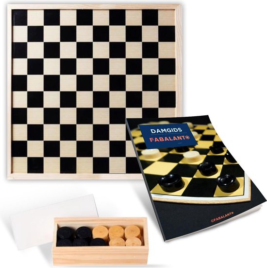 Afbeelding van het spel Dambord inclusief Damstenen & schaakgids|Denkspel
