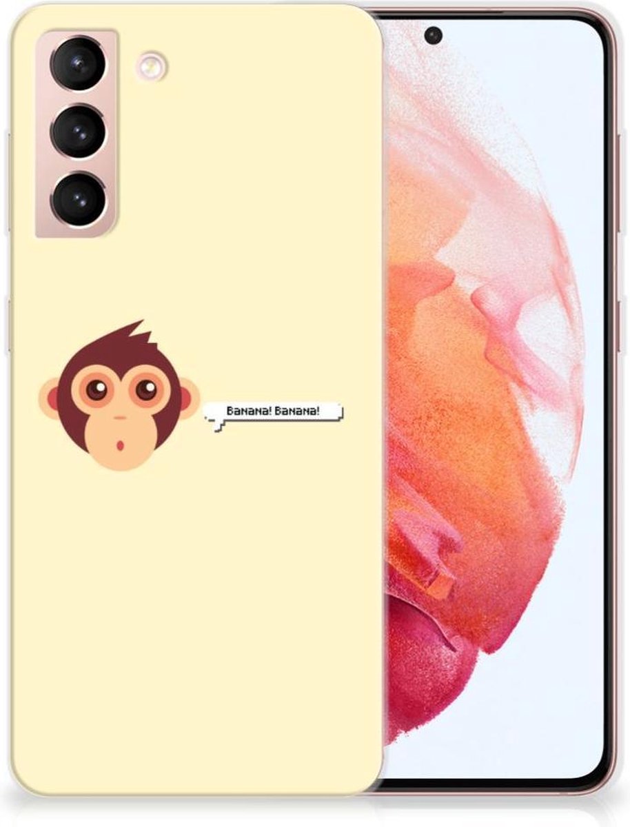 Samsung Galaxy S21 Telefoonhoesje met Naam Monkey
