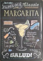 Metalen wandbord Margarita 20 x 30 cm