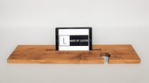 Badplank de luxe smalle sleuf carbo bruin 80cm Houten Badplank  - universeel - cadeau - relax - praktisch