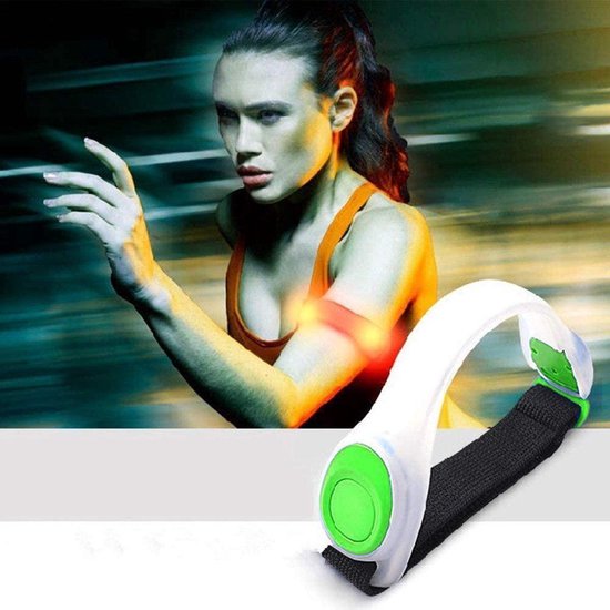 LED Hardloop Sportarmband GROEN INCL Batterijen Sportarmband