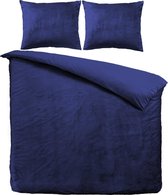 Velvet Couture Dekbedovertrek - 200x200/220 cm - Velvet Touch - Navy Blauw