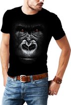 Gorilla - T-shirt - Heren - Maat XL - Zwart