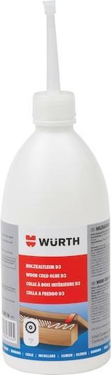 Wurth - Houtkoudlijm d3 - houtkoudlijm d3 voor zeer veeleisende houtverlijmingen bij binnen- en buitentoepassingen