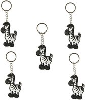 Sleutelhanger Zebra | 5 stuks