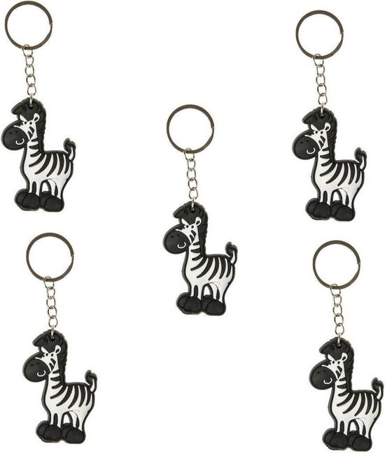Sleutelhanger Zebra | 5 stuks | bol.com