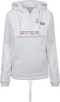 FitProWear Dames Pullover Hoodie Rosa - Wit - Maat L - Hoodie Dames - Pullover Hoodie - Trui Capuchon - Sporttrui - Witte trui - Trui Katoen/Polyester - Sweater - Trui Pullover