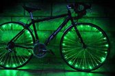 Groen- Fietsverlichting- Fiets Licht-Lichtsnoer Fietswiel- Fiets Wiel Licht- 20 Leds-Geschikt -  Geschikt voor 1 fietswiel - één fiets heeft twee led-lampjes nodig