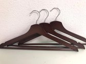 Houten kledinghanger set - 3 stuks