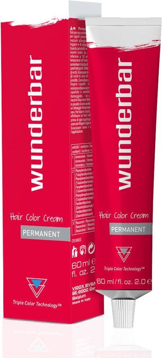 Wunderbar - Haarverf (permanent) 60ml Kleur: 8.34 - Licht blond / Goud / Koper