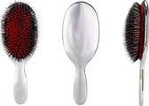 Bristle & Nylon Brush | Haarborstel | Anti Klit | Varkenshaar | Zwijnenhaar| Massage borstel | Boar Bristle Brush | Zilver