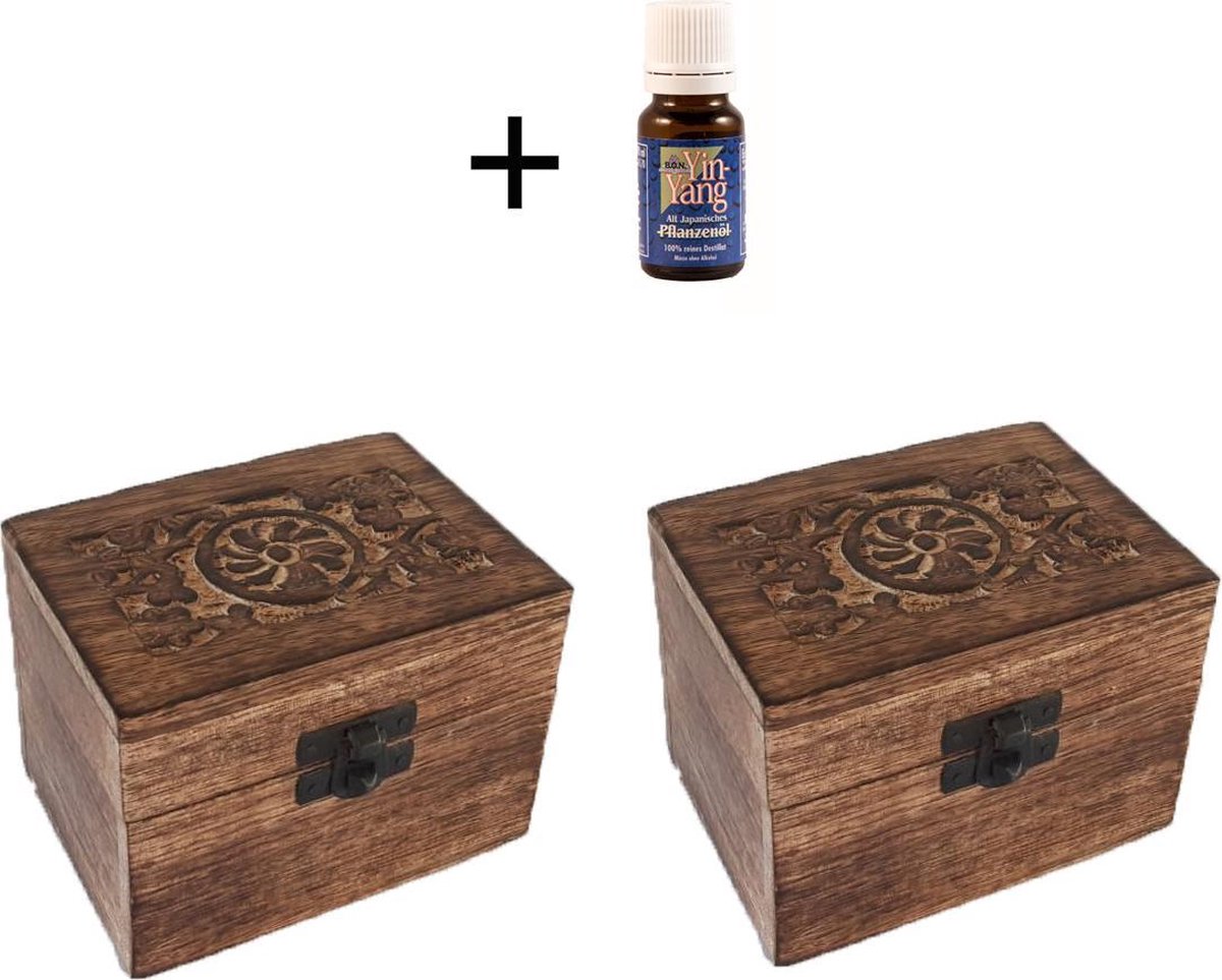 Goedkoopste Opbergbox 2x6 vakken hout - etherische olie - sieradendoos - organizer